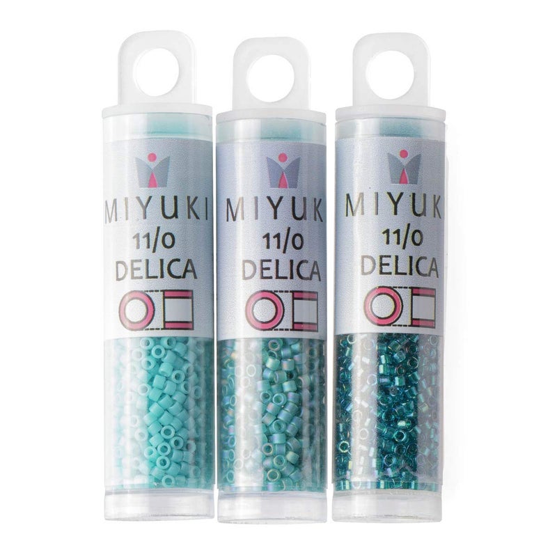 Miyuki Delica Seed Beads Bundle: Size 11/0, Waves Collection DB1283, DB1764, DB2130 - Image 5